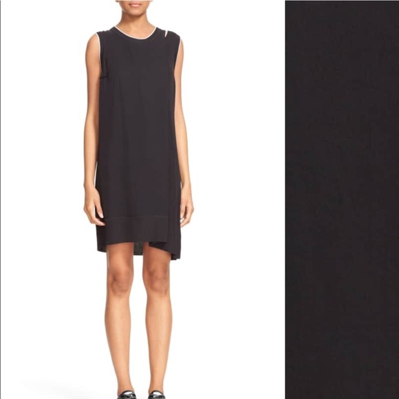 Rag & Bone Abby Sleeveless Crepe Mini Dress Black - Picture 6 of 8